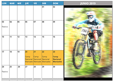 Programe su Evento o Competencia para 2019