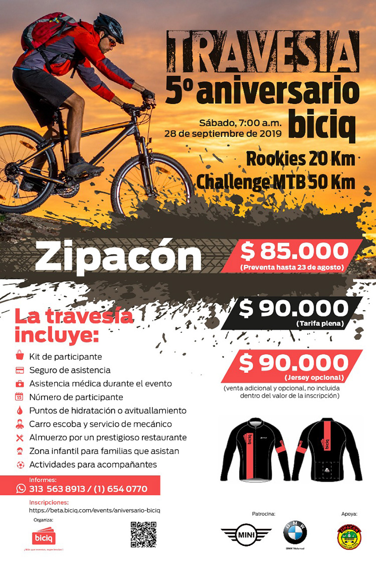 Travesía 5° Aniversario Biciq - Zipacón