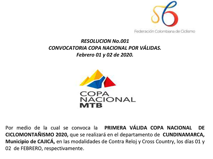 1ª Válida Copa Colombia XC -Cajicá