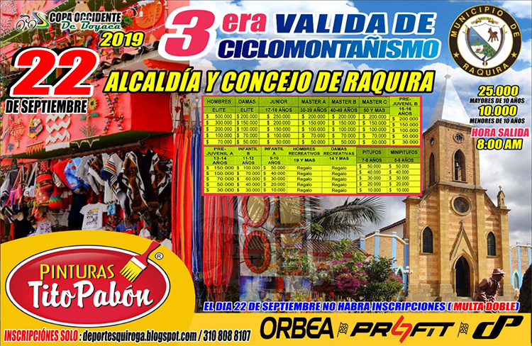 3a Válida de Ciclomontañismo Alcaldía y Consejo de Ráquira
