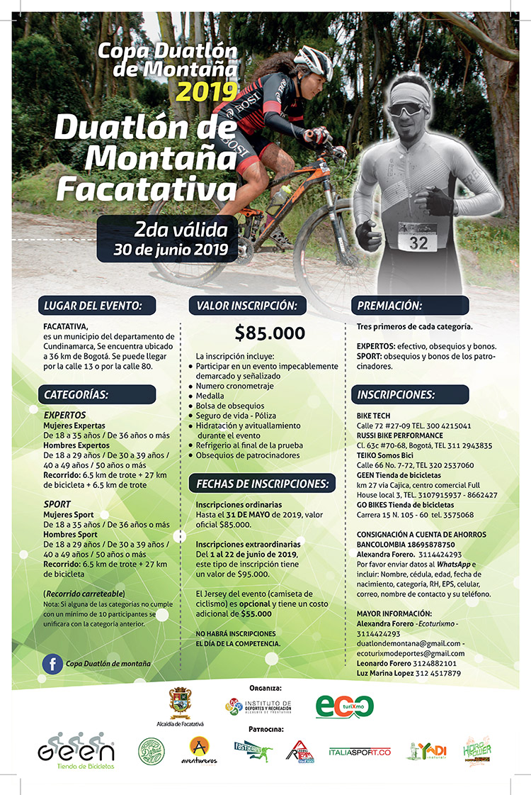 Copa Duatlón de Montaña 2019 - 2° Válida Facatativá